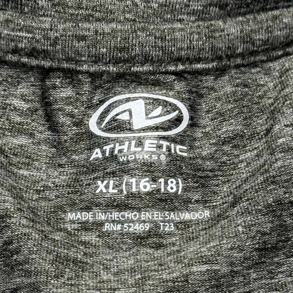 Athletic Works Girls XL 16-18 Gray Long Sleeve Top - Picture 3 of 7